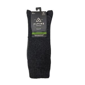 Alpine Design Boot Socks Men's XL 13-15 Merino Wool Thermolite GREY NWT